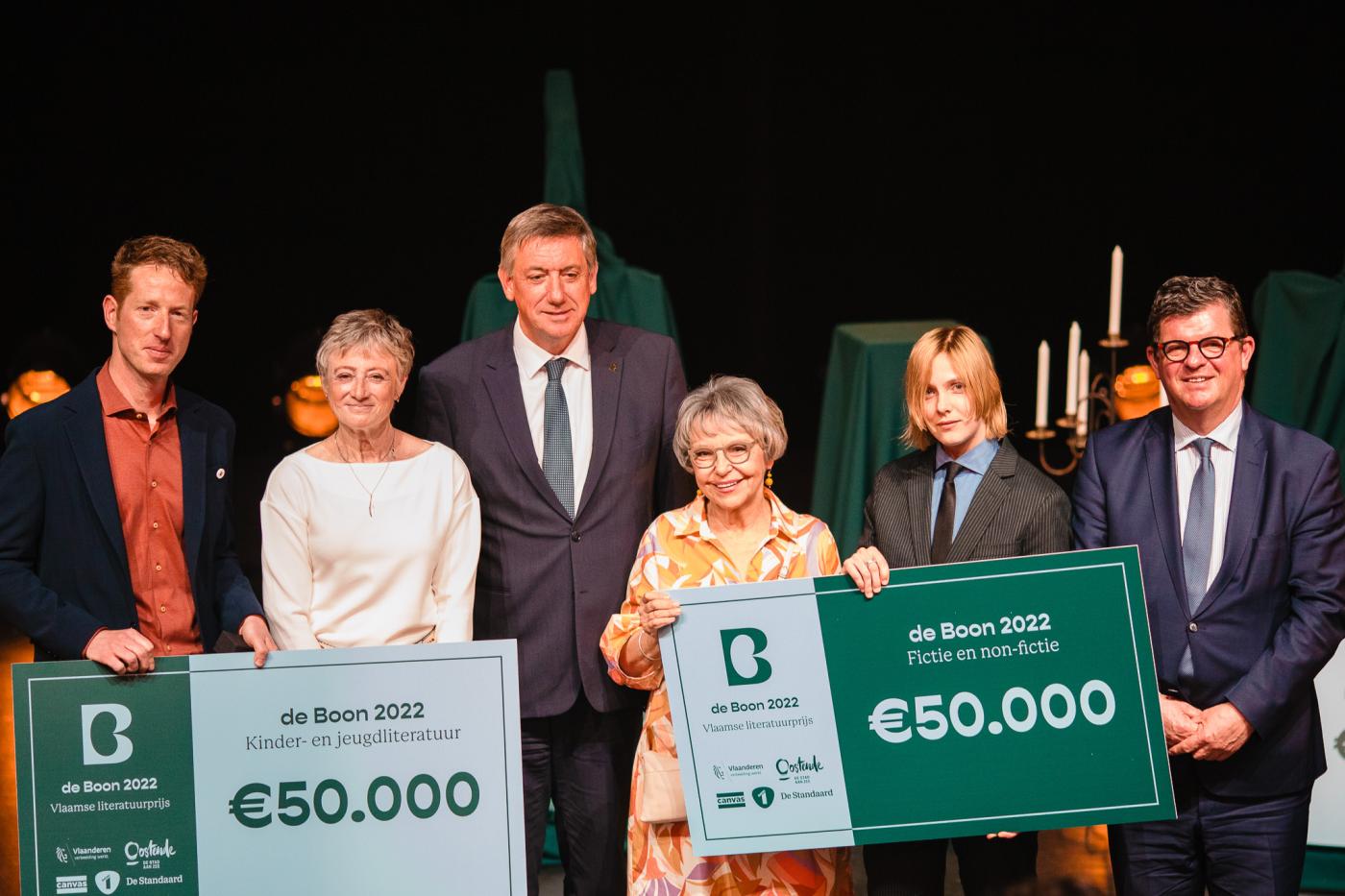 Pieter Gaudesaboos en Marieke Lucas Rijneveld winnen de Boon 2022