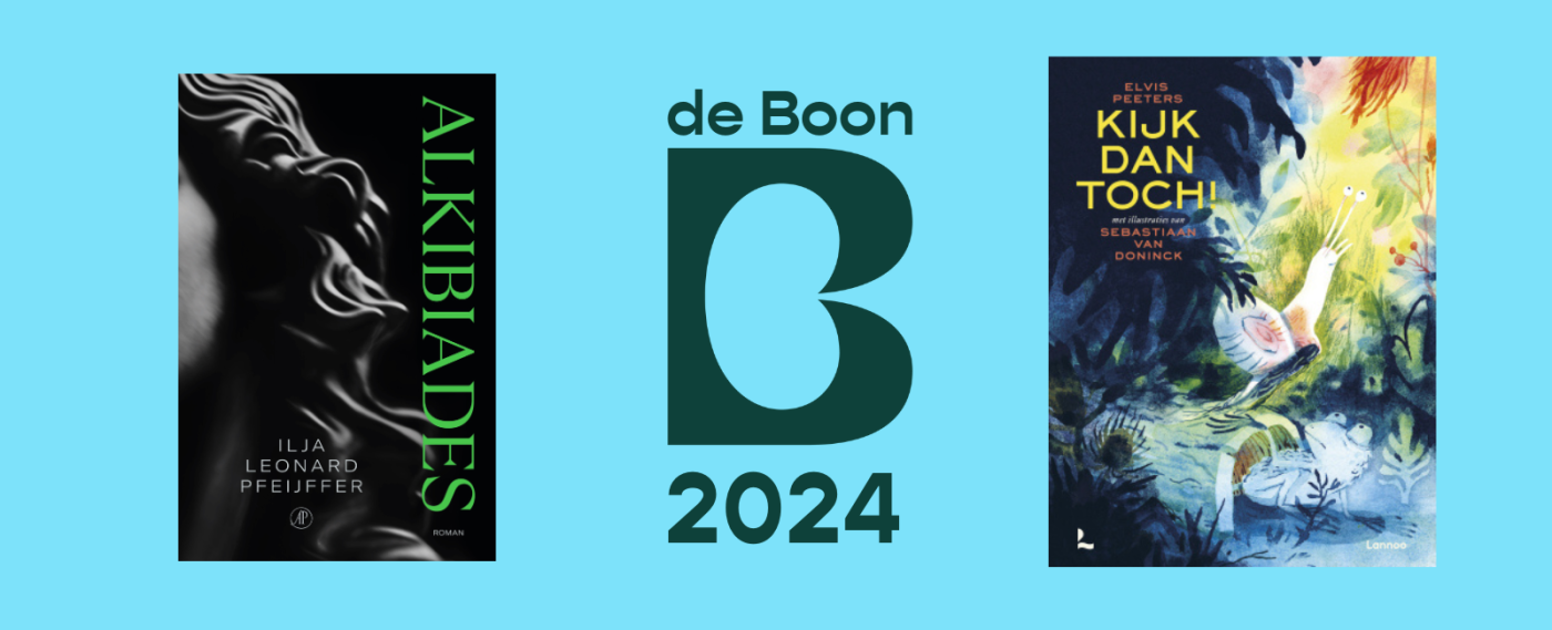 Cover 'Alkibiades', logo de Boon 2024, cover 'Kijk dan toch'