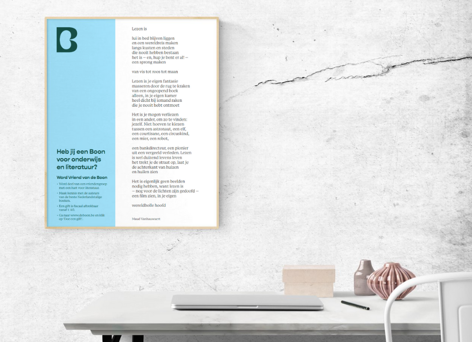 Mock-up poster Lezen is Boon voor Onderwijs
